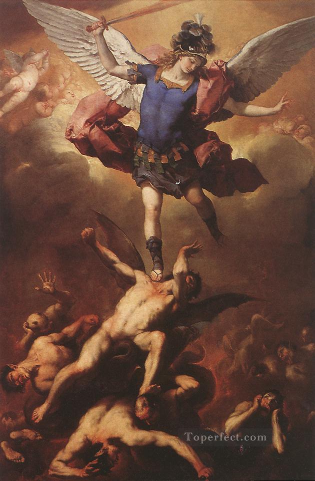 La caída de los ángeles rebeldes barroco Luca Giordano Pintura al óleo